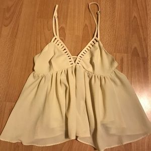 Cream colored babydoll top